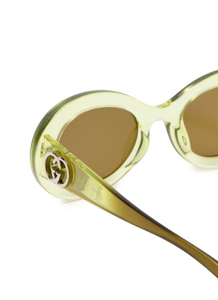 细节 - 点击放大 - GUCCI - Injection Oval Sunglasses