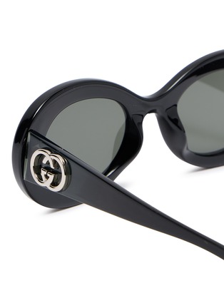 细节 - 点击放大 - GUCCI - Injection Oval Sunglasses