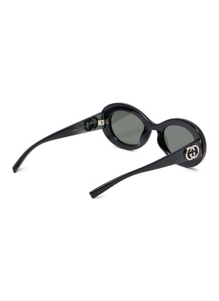 模特儿示范图 - 点击放大 - GUCCI - Injection Oval Sunglasses