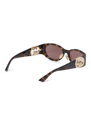 模特儿示范图 - 点击放大 - GUCCI - Injection Oval Sunglasses