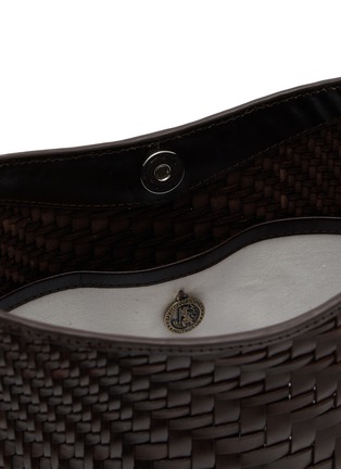 细节 - 点击放大 - DRAGON DIFFUSION - Glendhu Optical Weave Gusset Leather Hobo Bag