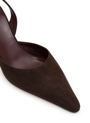 细节 - 点击放大 - THE ROW - 55 Inez Suede Slingback Pumps