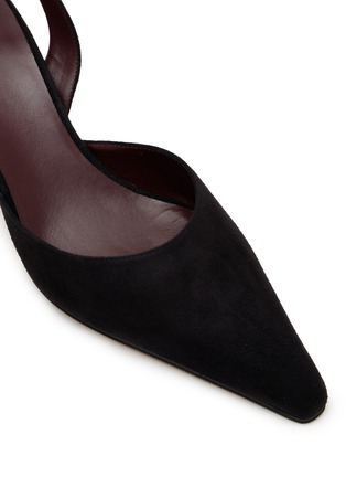 细节 - 点击放大 - THE ROW - 55 Inez Suede Slingback Pumps