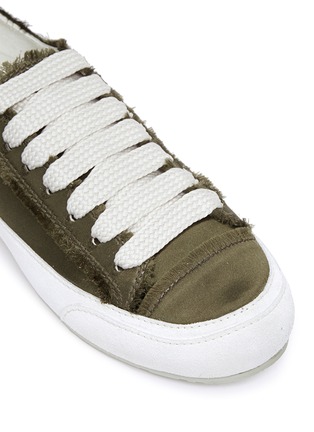 细节 - 点击放大 - PEDRO GARCÍA - PARSON缎面拼接系带运动鞋