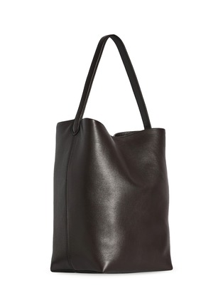 模特儿示范图 - 点击放大 - THE ROW - Medium N/S Park Tote Grained Leather Bag