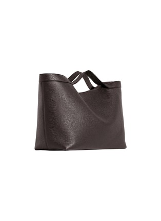 模特儿示范图 - 点击放大 - THE ROW - Large Kit Tote Grained Leather Bag