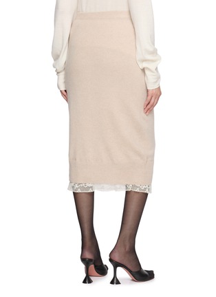 背面 - 点击放大 - ERMANNO SCERVINO - Embroidered Lace Trim Knit Midi Skirt