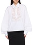 首图 - 点击放大 - ERMANNO SCERVINO - Embroidered Cropped Cotton Shirt