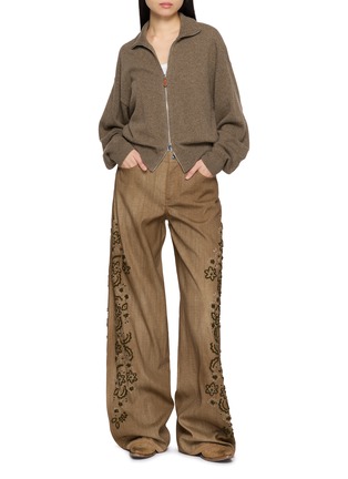 模特儿示范图 - 点击放大 - ERMANNO SCERVINO - Floral Embroidered Pants