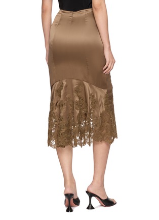 背面 - 点击放大 - ERMANNO SCERVINO - Lace Embroidered Satin Midi Skirt