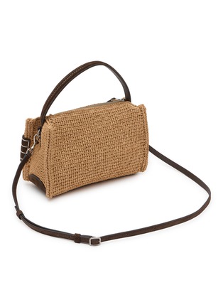 细节 - 点击放大 - JW ANDERSON - Small Loafer Raffia Suede Shoulder Bag