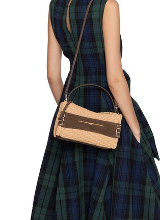 正面 -点击放大 - JW ANDERSON - Small Loafer Raffia Suede Shoulder Bag