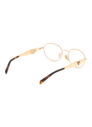 模特儿示范图 - 点击放大 - PRADA - Metal Oval Optical Glasses