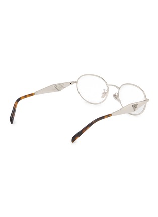 模特儿示范图 - 点击放大 - PRADA - Metal Oval Optical Glasses