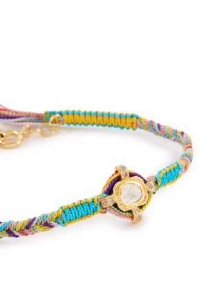 细节 - 点击放大 - MARIE LAURE CHAMOREL - Sterling Silver Cord Crystal Bracelet