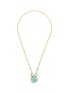 首图 - 点击放大 - MARIE LAURE CHAMOREL - Sterling Silver Crystal Turquoise Pendant Necklace