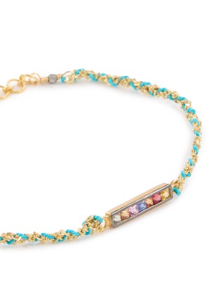 细节 - 点击放大 - MARIE LAURE CHAMOREL - Sterling Silver Crystal Yarn Chain Bracelet