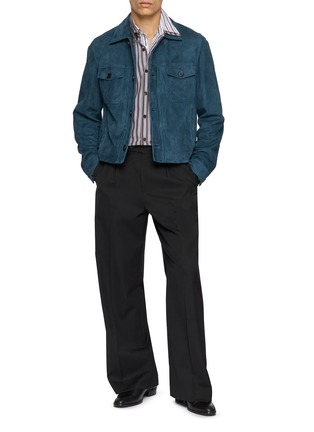模特儿示范图 - 点击放大 - 1972 DESA - Trucker Suede Leather Jacket