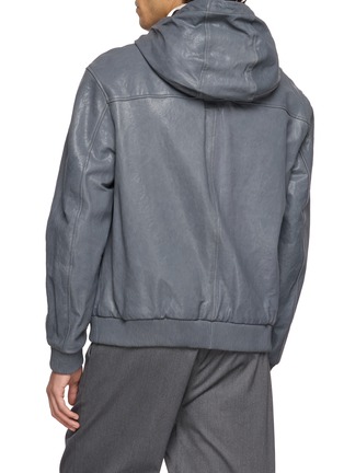 背面 - 点击放大 - 1972 DESA - Hooded Laminated Leather Jacket