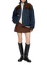 模特儿示范图 - 点击放大 - MAISON BADIGO - Aztec Patchwork Denim Jacket