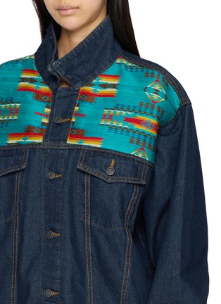  - MAISON BADIGO - Aztec Patchwork Dark Wash Denim Jacket