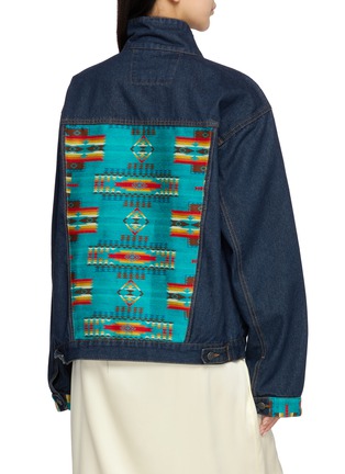 背面 - 点击放大 - MAISON BADIGO - Aztec Patchwork Dark Wash Denim Jacket