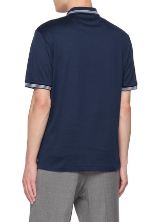 背面 - 点击放大 - ELEVENTY - Contrast-Trim Cotton Polo Shirt