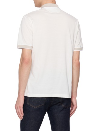 背面 - 点击放大 - ELEVENTY - Contrast Trim Cotton Piqué Polo Shirt