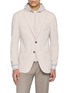 首图 - 点击放大 - ELEVENTY - Detachable Hooded Bib Jersey Sleeve Cotton Blazer