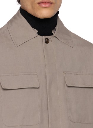 细节 - 点击放大 - ELEVENTY - Detachable Hood Shirt Jacket