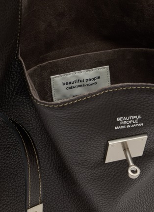 细节 - 点击放大 - BEAUTIFUL PEOPLE - Extra Large Bandage Handle Shrink Leather Market Bag