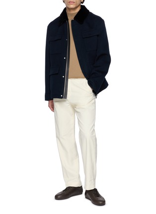 模特儿示范图 - 点击放大 - YVES SALOMON - Double-face Cashmere Wool Jacket