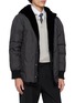 细节 - 点击放大 - YVES SALOMON - Side Mink Fur Wool Blend Parka