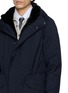  - YVES SALOMON - Side Mink Fur Wool Blend Parka