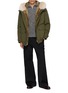 模特儿示范图 - 点击放大 - YVES SALOMON - Fur Liner Hooded Parka Jacket