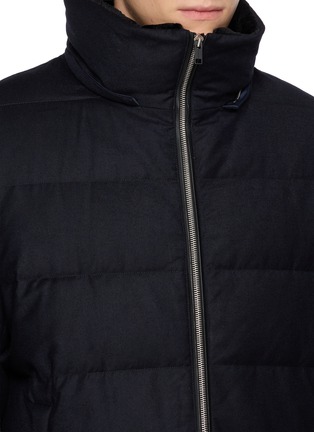 细节 - 点击放大 - YVES SALOMON - Mink Collar Hooded Down Jacket