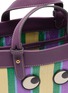 细节 - 点击放大 - ANYA HINDMARCH - E/W Stripes Leather Trim Crossbody Bag