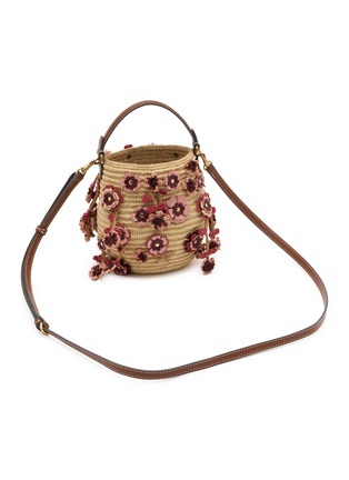细节 - 点击放大 - ANYA HINDMARCH - Blossom Creature Raffia Crossbody Bag