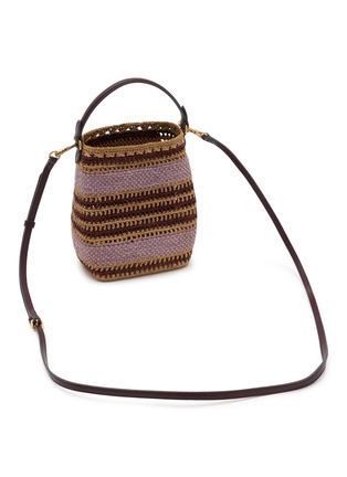 细节 - 点击放大 - ANYA HINDMARCH - Striped Raffia Crossbody Bag