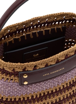 细节 - 点击放大 - ANYA HINDMARCH - Striped Raffia Crossbody Bag