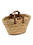 细节 - 点击放大 - ANYA HINDMARCH - Small Paper Eyes Seagrass Leather Basket Bag