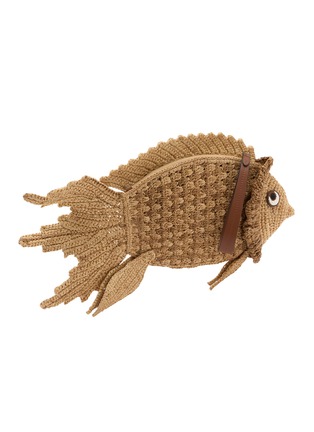 细节 - 点击放大 - ANYA HINDMARCH - Fish Raffia Clutch Bag