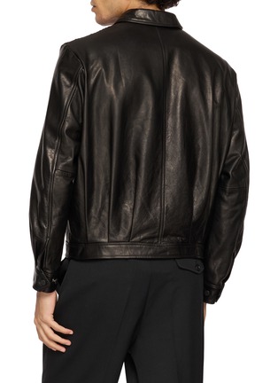 背面 - 点击放大 - TAAKK - Embroidered Leather Zip Up Jacket