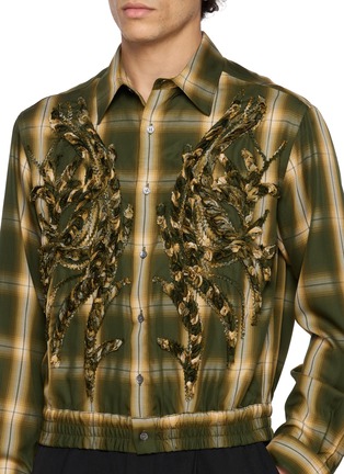  - TAAKK - Floral-Embroidered Checked Shirt