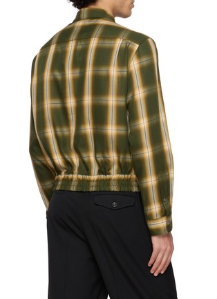 背面 - 点击放大 - TAAKK - Floral-Embroidered Checked Shirt