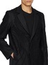  - TAAKK - Single Breasted Embroidered Pinstriped Wool Blazer