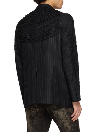 背面 - 点击放大 - TAAKK - Single Breasted Embroidered Pinstriped Wool Blazer