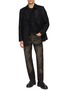 模特儿示范图 - 点击放大 - TAAKK - Single Breasted Embroidered Pinstriped Wool Blazer