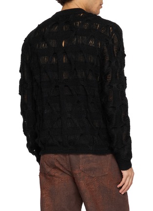 背面 - 点击放大 - TAAKK - Grid Textured Mohair Knit Sweater