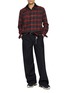 模特儿示范图 - 点击放大 - KOLOR - Asymmetrical Layered Cotton Shirt
